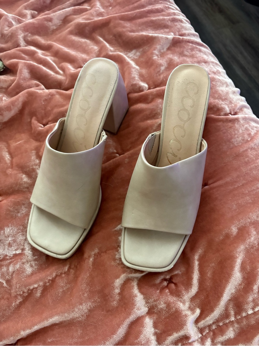 Coconuts by Matisse Blush Nude Block Heel Mule